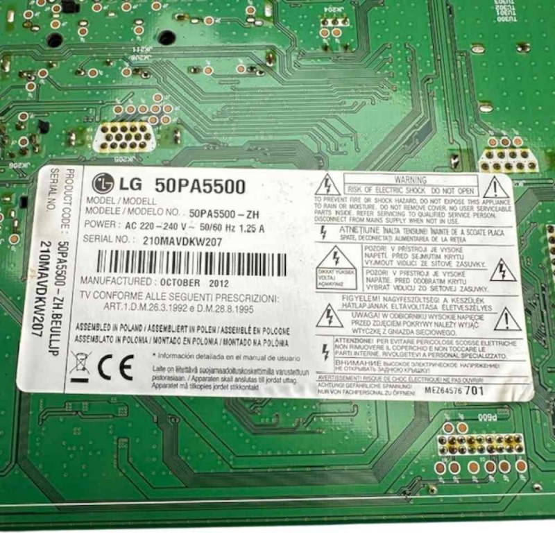 Μητρική πλακέτα EAX64696604 (1.1) τηλεόρασης Lg 50PA5500