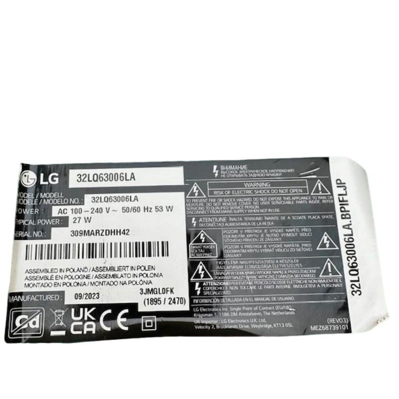 Μητρική πλακέτα FE27G-EAX69822904(1.1) τηλεόρασης Lg 32LQ6300LA