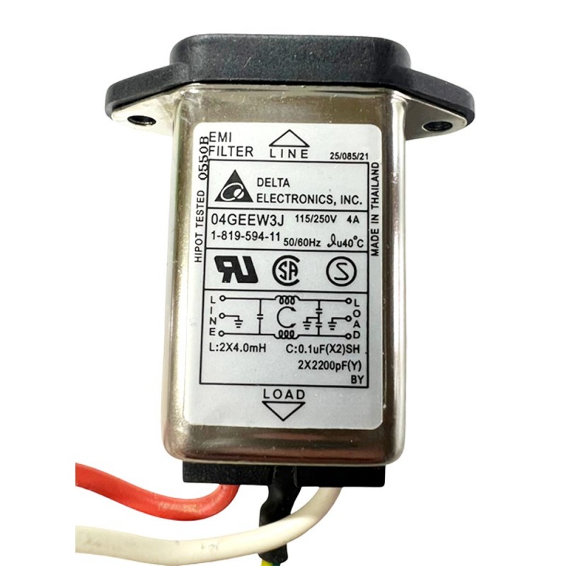 EMI NOISE FILTER 04GEEW3J L:2X4,0mH C:0.1μF(X2)SH 2X2200pF