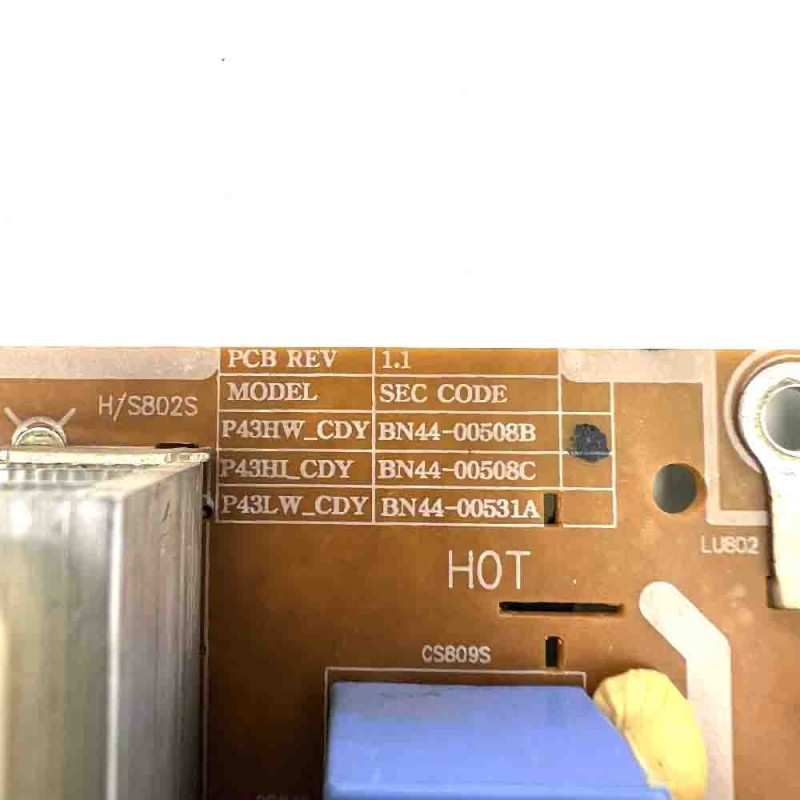 Πλακέτα Τροφοδοσίας BN44-00508B, BN44-00508C Τηλεόρασης Samsung PS43E450A1W