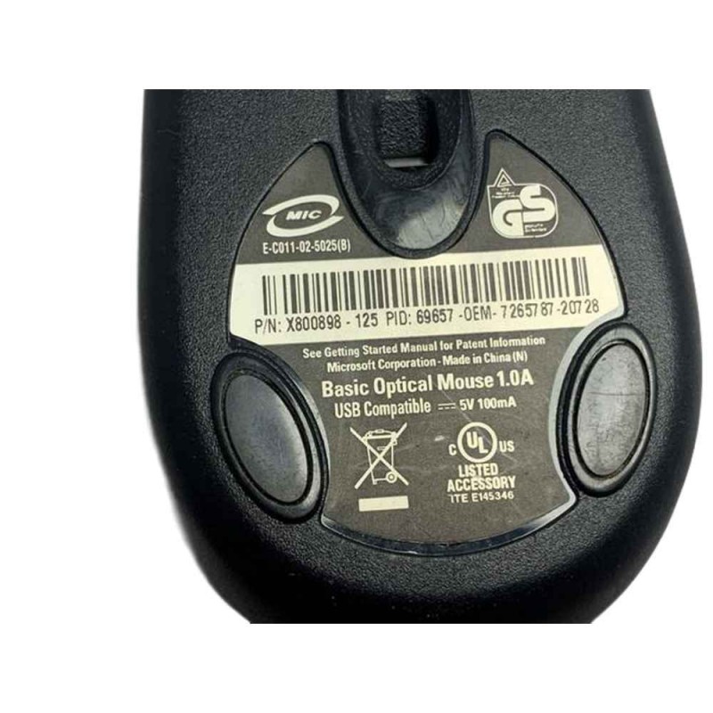 Ποντίκι Ενσύρματο Microsoft X800898 1.0A