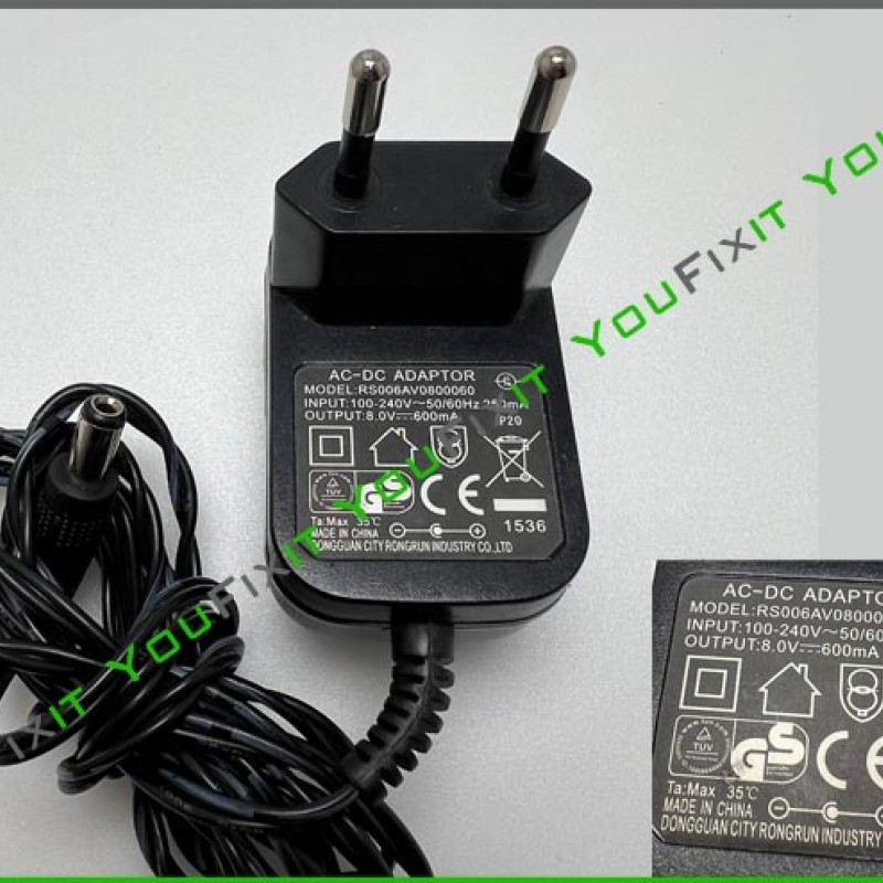 ΤΡΟΦΟΔΟΤΙΚΟ AC_TO_DC_CHARGER_PLUG_5,5X2,1 8V 600mA