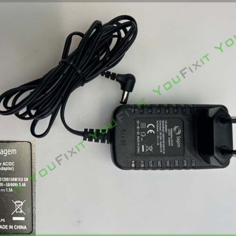 ΤΡΟΦΟΔΟΤΙΚΟ SAGEM_KSAFD1200150W1EU_12V_1,5A_PLUG_5,5X2,5mm_1