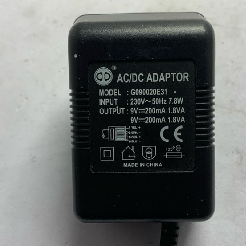 ΤΡΟΦΟΔΟΤΙΚΟ AC DC ADAPTOR G090020E31 PHONE CABLE PLUG 9V