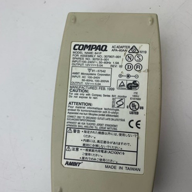 ΤΡΟΦΟΔΟΤΙΚΟ COMPAQ AC ADAPTER 641P APA-60AA 12V