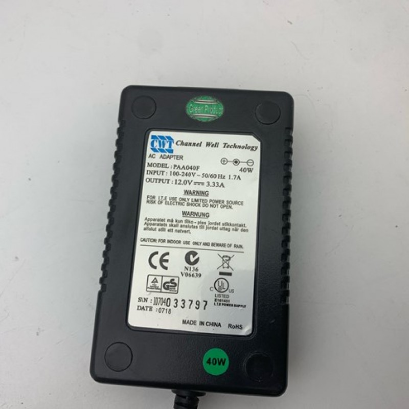 ΤΡΟΦΟΔΟΤΙΚΟ F&U CHANNEL WELL TECHNOLOGY AC ADAPTER PAA040F 12V Βυσμα: 5.5x2.1mm