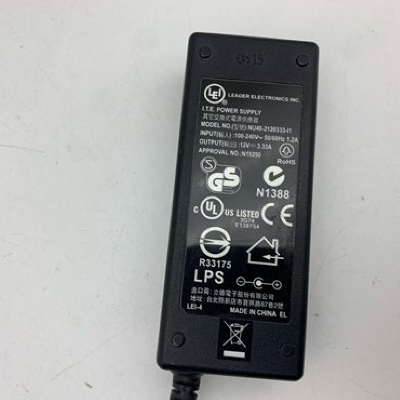 ΤΡΟΦΟΔΟΤΙΚΟ LEADER ELECTRONICS NU40-2120333-I1 12V Βυσμα: 5.5x2.1mm