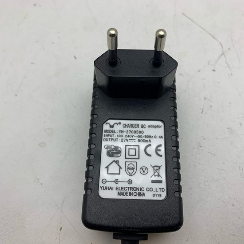 ΤΡΟΦΟΔΟΤΙΚΟ YUHAI AC ADAPTOR YH-2700500 27V 500mA  ΒΥΣΜΑ: 5.5x2.1mm
