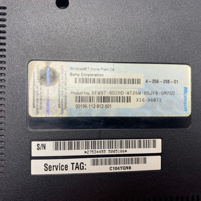 Κάτω κάλυμμα βάσης laptop Sony Vaio PCG-61611M