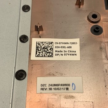 TOUCHPAD-PALMREST CN-07Y4WN-72852 FROM DELL INSPIRON 1564 LAPTOP