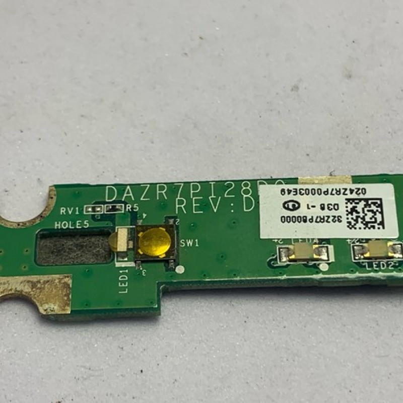POWER BUTTON LED BOARD DAZR7PI28D0 FROM LAPTOP ASPIRE 5820TG