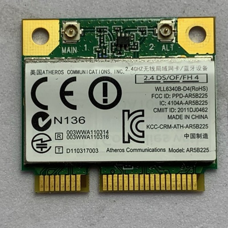 ΚΑΡΤΑ WIFI WLL6340B-D4 G86C0005G510 ΑΠΟ TOSHIBA SATELLITE L850 LAPTOP