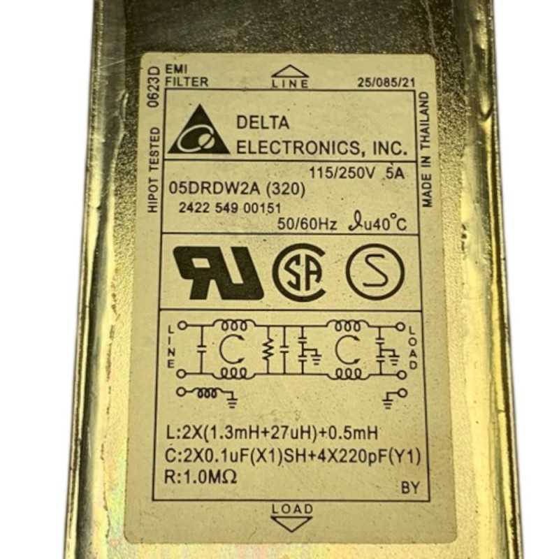 Φίλτρο θορύβου ΕΜΙ Delta Electronics 05DRDW2A (320)