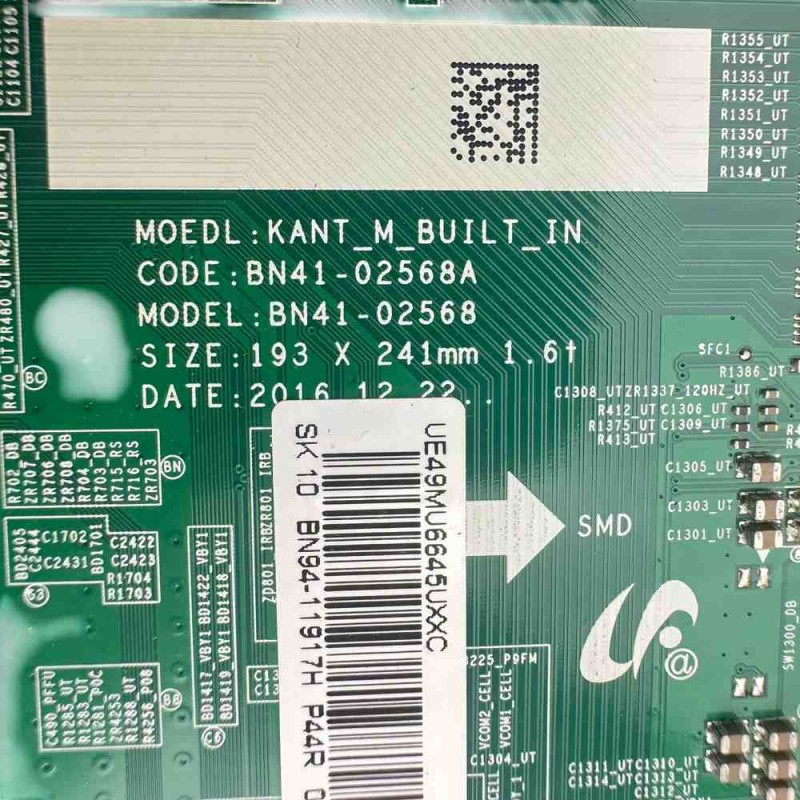 Μητρική Πλακέτα BN41-02568A BN94-11917H Τηλεόρασης Samsung UE49MU6652U