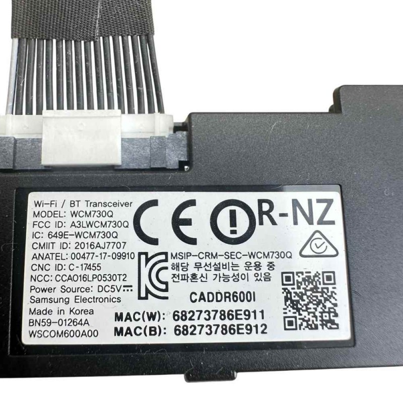 Μονάδα WiFi Bluetooth BN59-01264A WCM730Q Τηλεόρασης Samsung UE49MU6652U