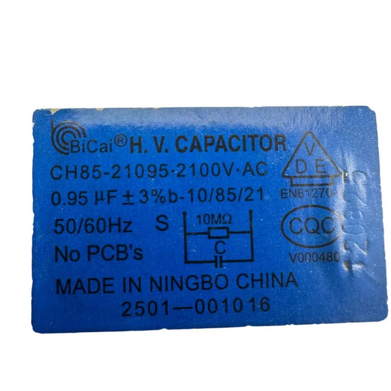 Πυκνωτής Υψηλής Τάσης 0.95μF 2100V AC Φούρνου Μικροκυμάτων Samsung MW711K