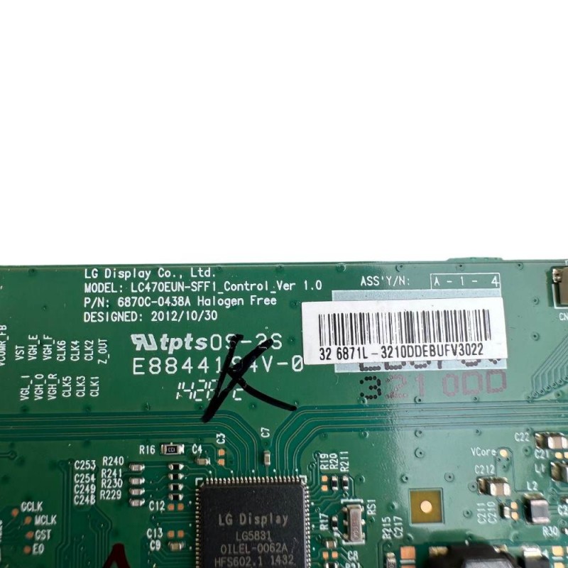 Πλακέτα T-con 6870C-0438A 6871L-3210D Τηλεόρασης Turbox TXV-3220 FH
