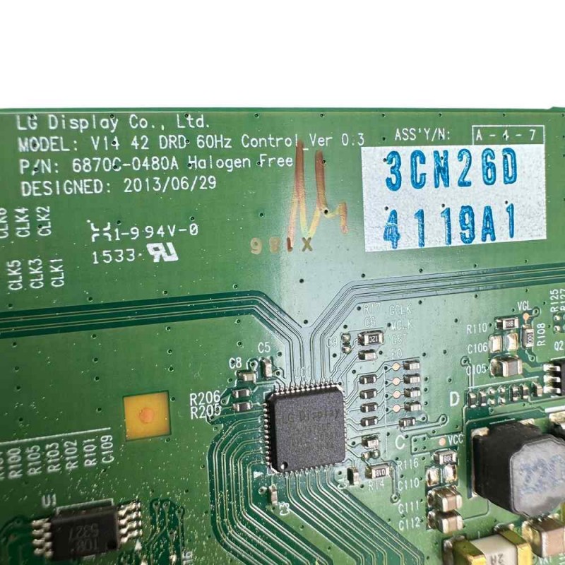 Πλακέτα T-con 6870C-0480A Τηλεόρασης LG 42LF5800