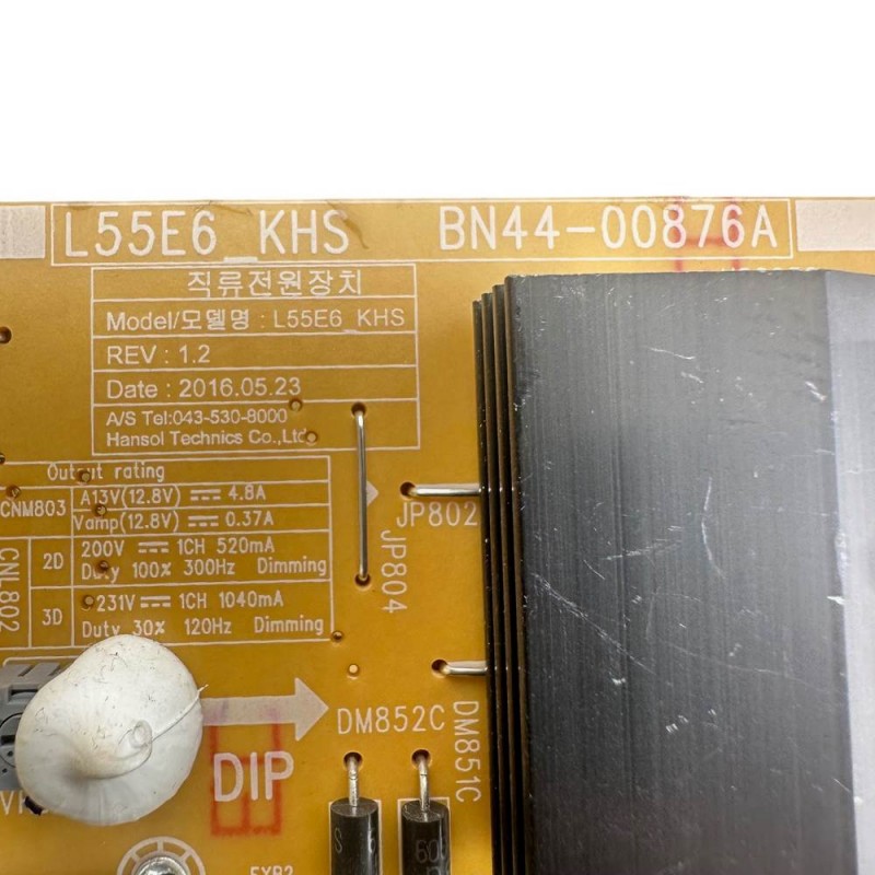 Πλακέτα Τροφοδοσίας BN44-00876A L55E6-KHS Τηλεόρασης Samsung UE49MU6652U