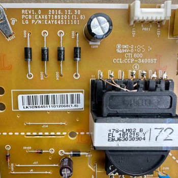 Πλακέτα Τροφοδοσίας EAX67189201, EAY64511101 Τηλεόρασης LG