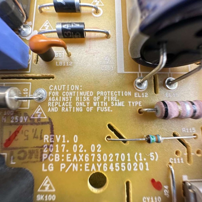 Πλακέτα Τροφοδοσίας EAX67302701 EAY64550201 LGP32DI-17F1 LG 32LV341H-ZA