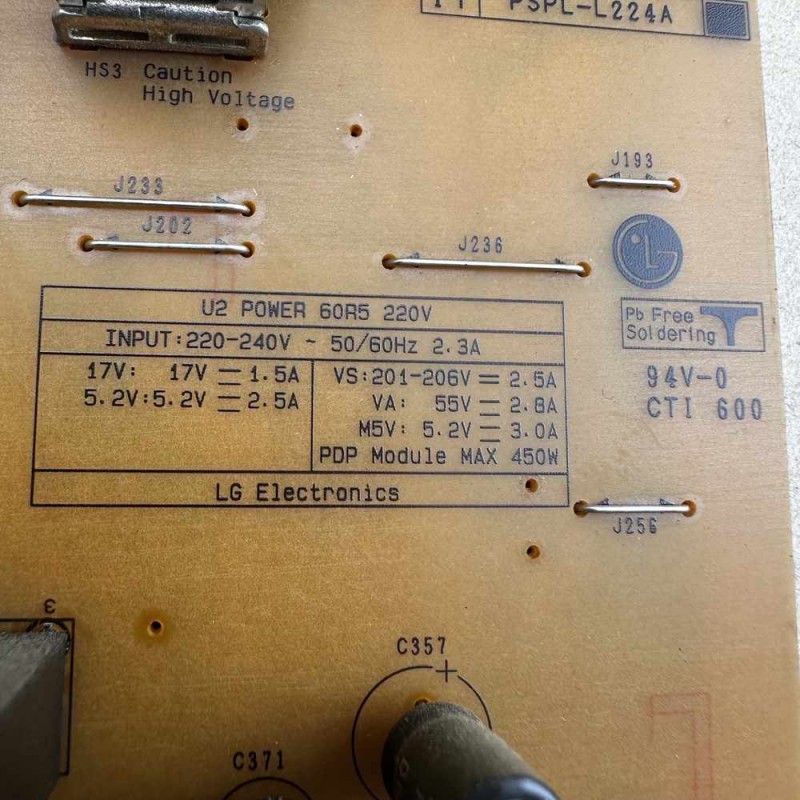 Πλακέτα Τροφοδοσίας EAY62812702 EAX64880002 Τηλεόρασης LG  60PN6500-ZN