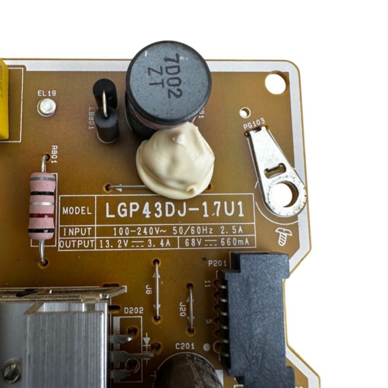 Πλακέτα Τροφοδοσίας LGP43DJ-17U1 EAX67209001 (1.5)  EAY64529501 Τηλεόρασης LG 43UM7000PLA