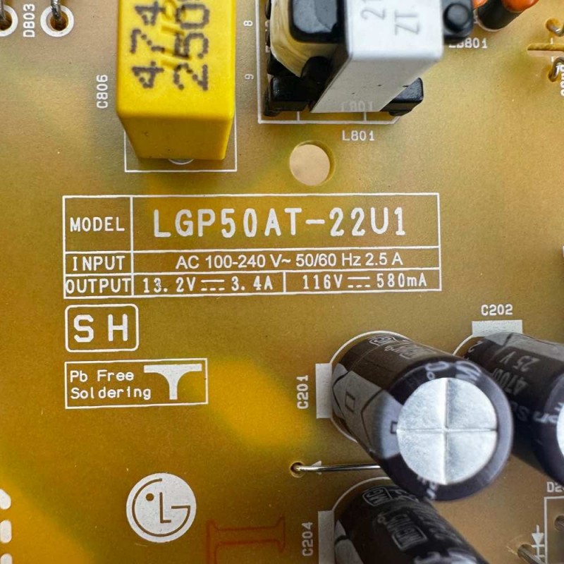 Πλακέτα Τροφοδοσίας LGP50AT-22U1 Τηλεόρασης LG 50UR78006LK