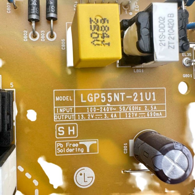Πλακέτα Τροφοδοσίας LGP55NT-21U1 EAX69501702 (1.0) EAY65895522 Τηλεόρασης LG 55NANO756PR
