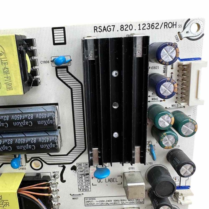Πλακέτα Τροφοδοσίας RSAG7.820.12362 Τηλεόρασης Hisense 50A7GQ