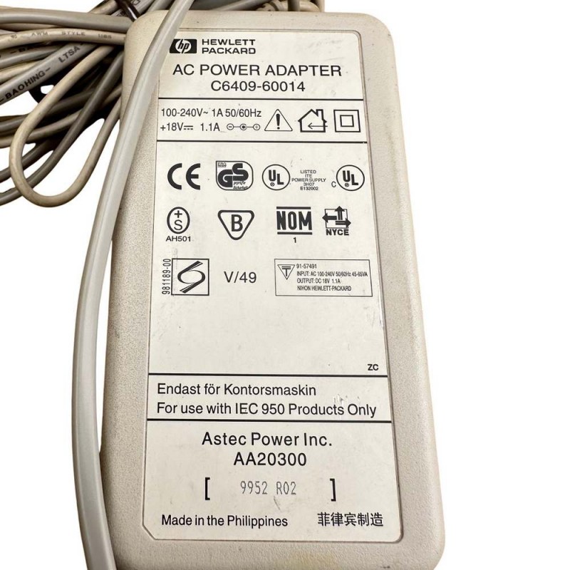 Τροφοδοτικό 18V 1.1A HP C6409-60014
