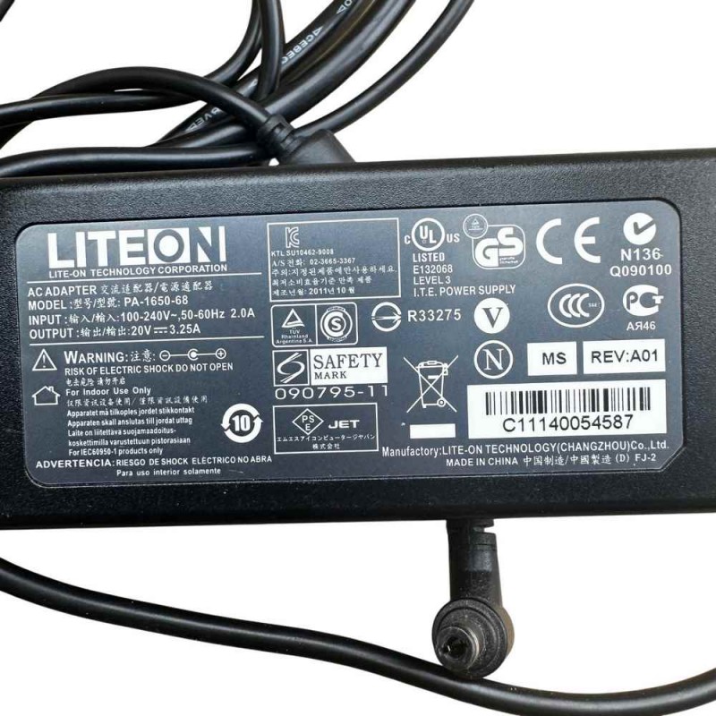 Τροφοδοτικό 20V 3.25A LiteON PA-1650-68