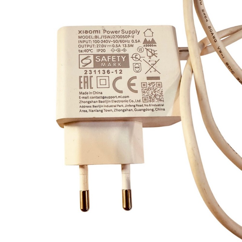 Τροφοδοτικό BLJ15WJ270050P-V σκούπας  Xiaomi C03-DS