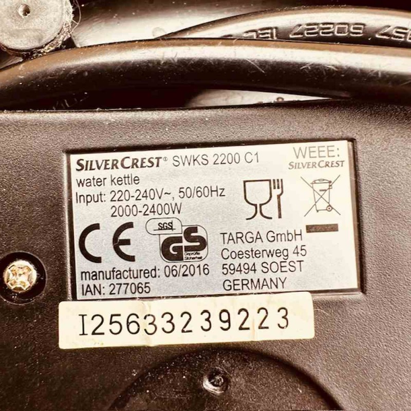 Βάση Βραστήρα Silver Crest SWKS 2200 C1