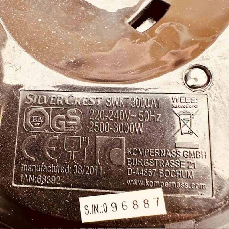 Βάση Βραστήρα Silver Crest SWKT 3000A1