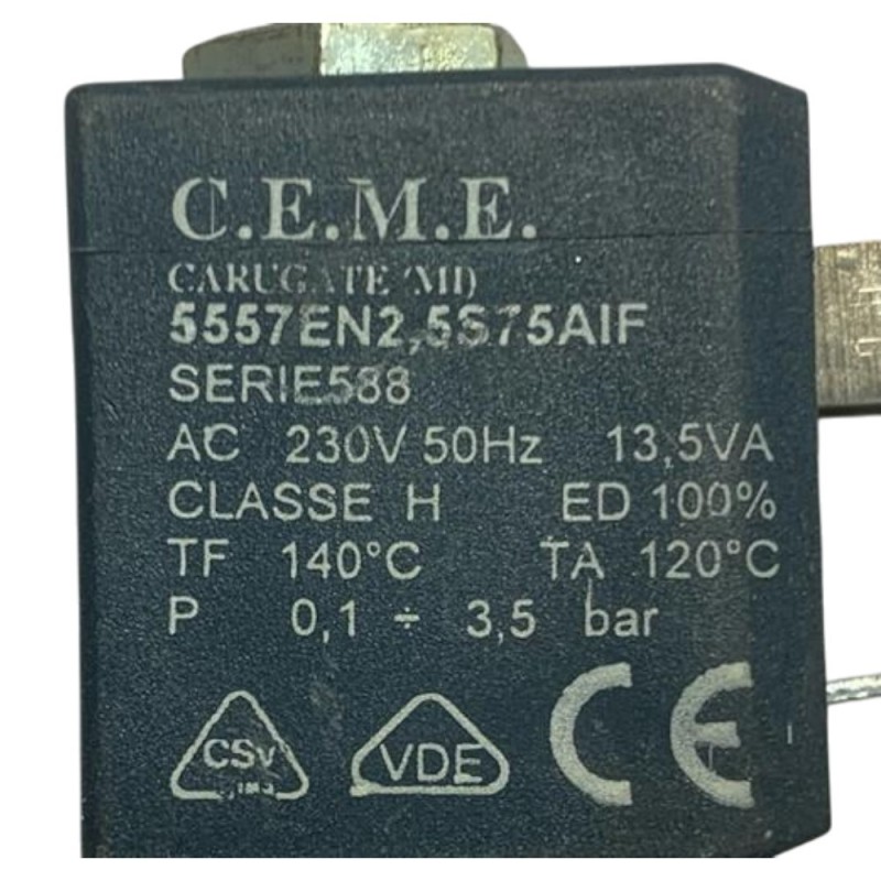 Ηλεκτροβαλβίδα με πηνίο και σώμα CEME 5557EN2,5S75AIF για οικιακές συσκευές