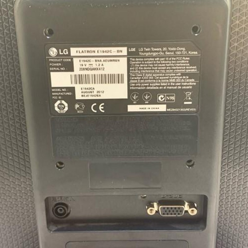 Οθόνη υπολογιστή 18.5'' LG FLATRON E1942C-BN