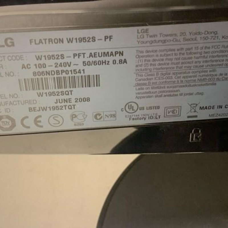 Οθόνη υπολογιστή 19'' LG FLATRON W1952S-PF