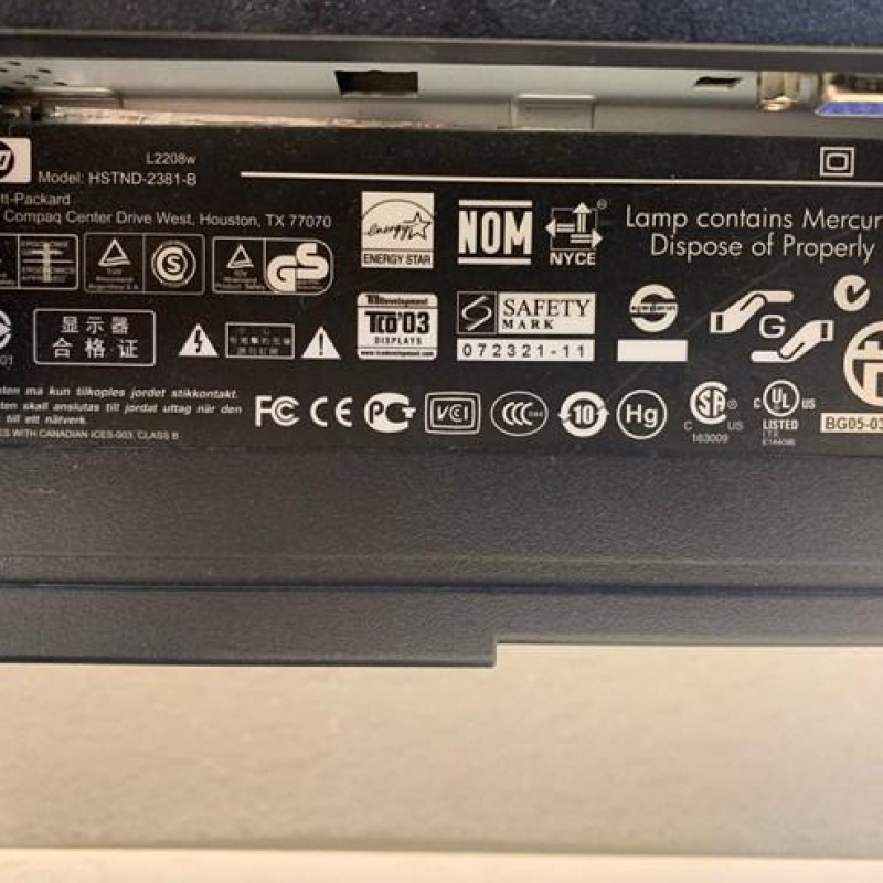Οθόνη υπολογιστή 22'' HP L2208W, HSTND-2381-B