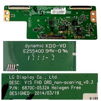 Πλακέτα T-con 6870C-0532A τηλεόρασης Sharp LC-43CFG6352E