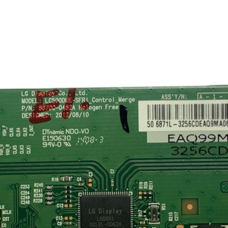 Πλακέτα T-con LC500DUE-SFR1 τηλεόρασης Sharp LC-50LE760E