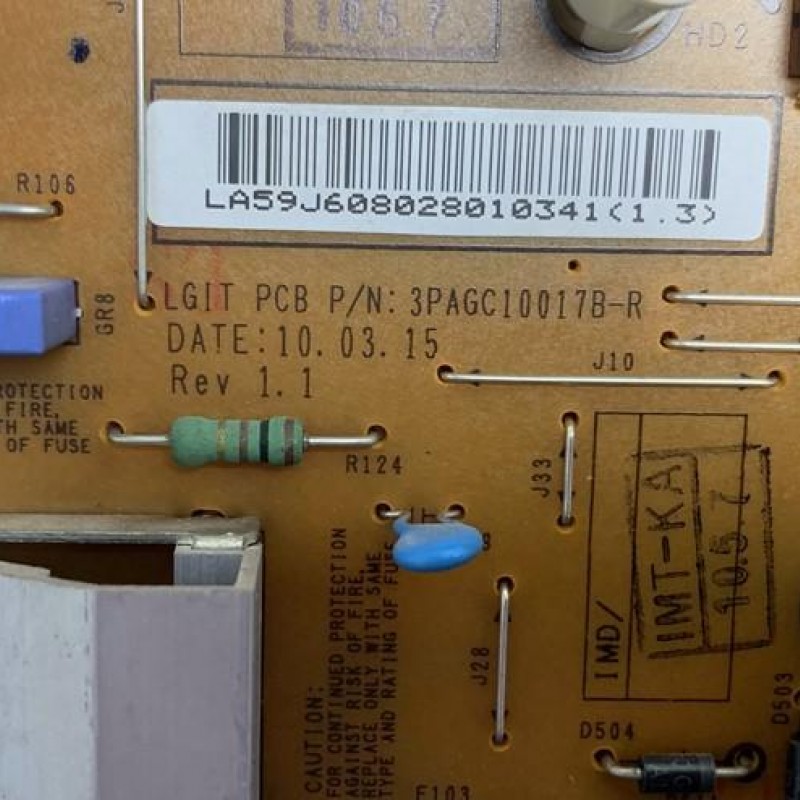Πλακέτα Τροφοδοσίας 3PAGC10017B-R Τηλεόρασης LG 32LE5500