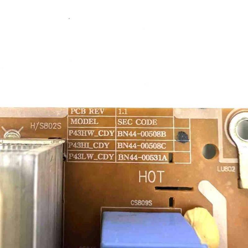 Πλακέτα Τροφοδοσίας BN44-00508B, BN44-00508C Τηλεόρασης Samsung PS43E450A1W