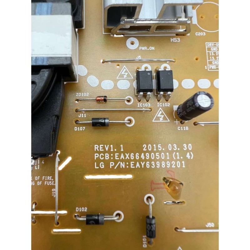 Πλακέτα Τροφοδοσίας EAX-66490501 Τηλεόρασης LG 49UH600V-ZA