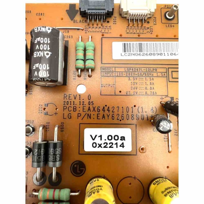 Πλακέτα Τροφοδοσίας EAX64427101 Τηλεόρασης LG 42LM615S-ZE