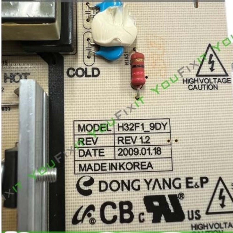 Πλακέτα Τροφοδοσίας H32F1 9DY Τηλεόρασης Samsung LE32B551A6WXXH