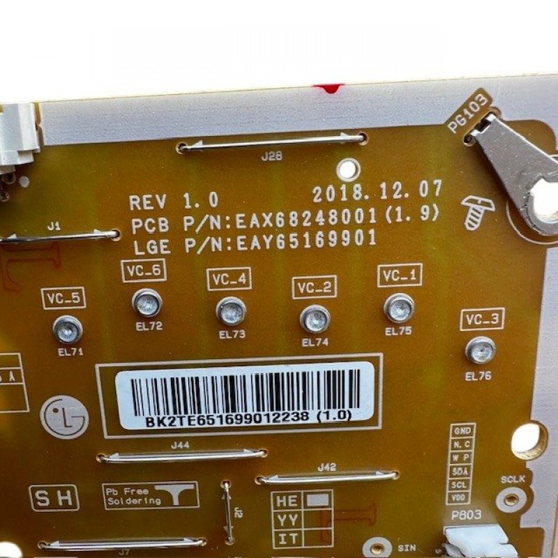 Πλακέτα τροφοδοσίας LGP49-19UL6 τηλεόρασης Lg 49SM8500PLA