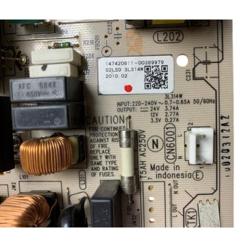 Πλακέτα Τροφοδοσίας PSC10308D G2LS-D Τηλεόρασης Sony KDL-32BX400