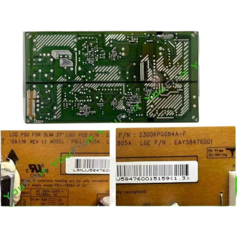 Πλακέτα Τροφοδοσίας PSLL T805A EAY58476001 2300KPG084A Τηλεόρασης LG 37SL8000 ZB