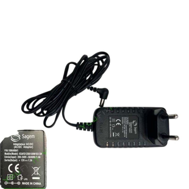 Τροφοδοτικό 12V 1.5A 18W Sagem KIAFD1200150W1EU